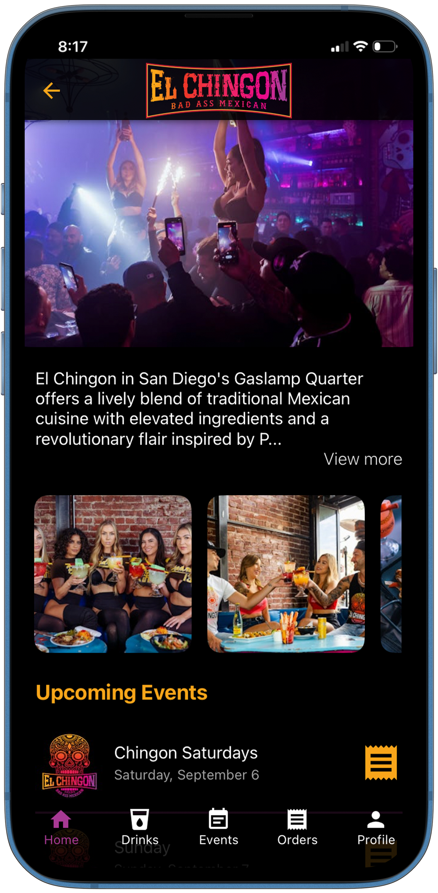 BarEase Mobile App Interface